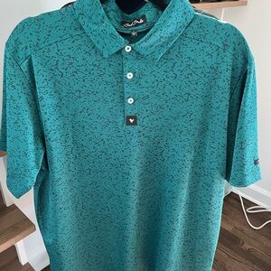 Men's Bad Birdie Teal Golf Shirt